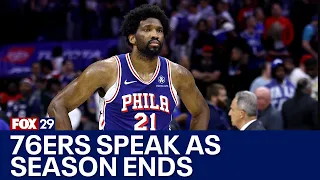 76ers players speak to media after season ends