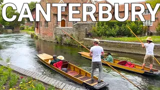 🇬🇧 CANTERBURY CITY WALK: FROM CATHEDRALS TO COBBLED STREETS, STUNNING HISTORIC CITY IN ENGLAND, 4K60