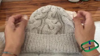 Cappello con treccia/Maglia con Ferri circolari