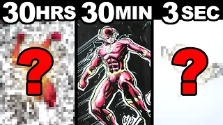 ⏰ Drawing in 30 HOURS | 30 MINUTES | 3 SECONDS 🖌 ART CHALLENGE! 🔥 SATISFYING!