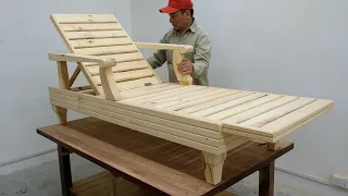 Woodworking Project Inspired By Your Garden Space // Adjustable Outdoor lounge Chair - Sun Loungers