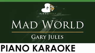 Gary Jules - Mad World - LOWER Key (Piano Karaoke Instrumental)