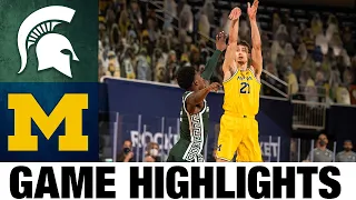 Michigan State vs #2 Michigan 2021 College Basketball Highlights