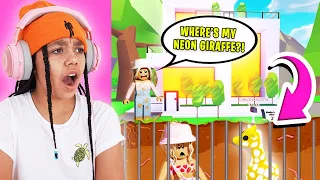 I Found SCAMMED NEON PETS In My Best Friends Mansion! Roblox Adopt Me