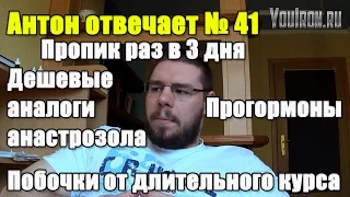 Антон Отвечает №41 ПРОГОРМОНЫ. ПОБОЧКИ НА ДЛИННОМ КУРСЕ. ЖИМ С ЦЕПЯМИ/РЕЗИНАМИ