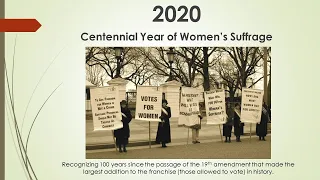 Women's Suffrage Centennial Program