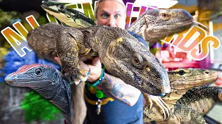 TOUR OF ALL MY GIANT LIZARDS!!! | BRIAN BARCZYK