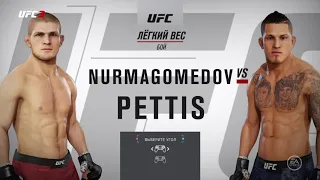 ОЧЕНЬ БЫСТРЫЙ НОКАУТ! ХАБИБ НУРМАГОМЕДОВ VS ЭНТОНИ ПЭТТИС UFC 3 CPU VS CPU
