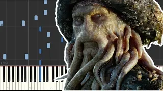 Davy Jones Theme - Pirates of the Caribbean 2 [Synthesia Piano Tutorial]