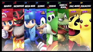 Super Smash Bros Ultimate Amiibo Fights Request #769 Red vs Blue  vs Green vs Yellow Team Battle