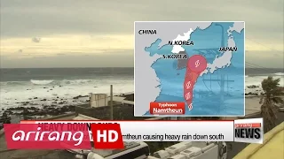 Indirect influence of Typhoon Namtheun causing heavy rain down south