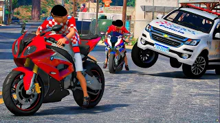 GTA V: MODS | DANDO TRABALHO PARA POLICIA DE BMW S1000 COM MEU AMIGO TIQUINHO🔥