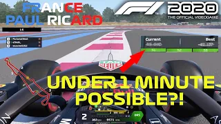 DRIVING the FRANCE F1 TRACK UNDER 1 MINUTE in the F1 2020 GAME