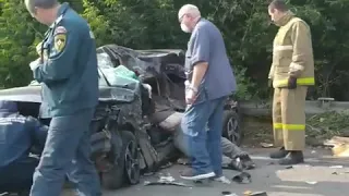 Видео с места смертельной аварии в Смоленске