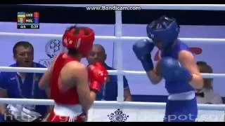 aiba women boxing LYSENKO Anna ukraine vs Mongolia  NYAMJARGAL Bayantsetseg