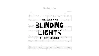 BLINDING LIGHTS- THE WEEKND PIANO SHEET MUSIC