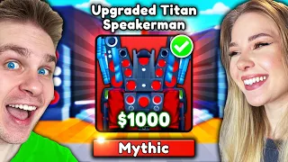 Trafiłem ⚠️ *PIERWSZĄ* MITYCZNĄ POSTAĆ 🚫 (UPGRADED) TITAN SPEAKERMAN 📢 w Toilet Tower Defense! 🚽