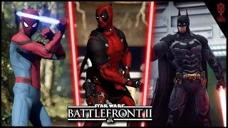 THIS IS INSANE! Batman, Spider-Man & Deadpool Mods! Star Wars Battlefront 2 Mod Showcase!