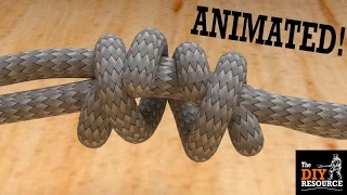 How To Tie a Double Fisherman's Knot (EASY and Animated) - Join Two Ropes Together