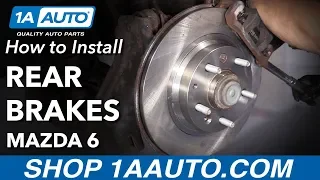 How to Install Rear Brake Pads Rotors 2006-13 Mazda 6