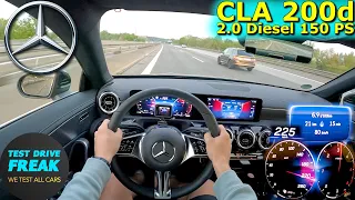 2024 Mercedes Benz CLA 200 d 150 PS TOP SPEED AUTOBAHN DRIVE POV