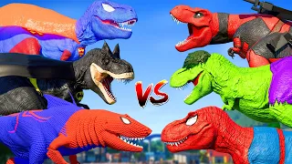 All Dinosaurs Fighting TRex & IRex Green Dinosaur Indominus Rex Color Pack Jurassic World Evolution