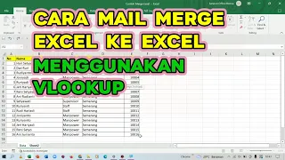 Tutorial Mail Merge Dari Excel ke Excel (Menggunakan VLOOKUP)
