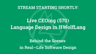 Live CEOing Ep 570: Language Design in Wolfram Language [Category Theory]