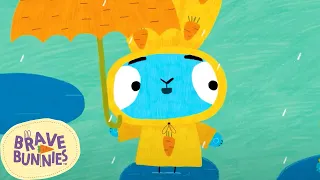 Stuck in a puddle! | Brave Bunnies Official 🐰 | Cartoons for Kids