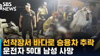 선착장서 바다로 추락한 승용차…운전자 50대 남성 사망 / SBS