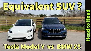 Equivalent SUV ? Tesla  Model Y SUV vs BMW X5 SUV