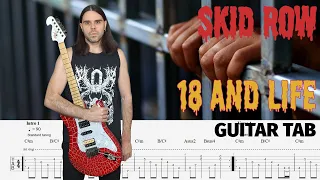 Skid Row - 18 and Life | Guitar Tab Playthrough
