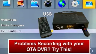 Having Trouble DVR Recording on USB with your Digital TV Converter Box? Do this!