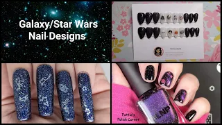 SATURDAY STAMPING COLLAB THEME: GALAXY/STAR WARS ENAILCOUTURE GEL POLISH & H LA COSEDORA