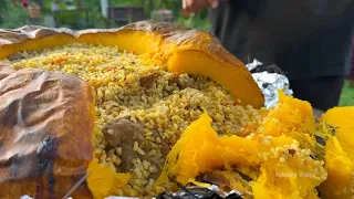 A VERY DELICIOUS DISH INSIDE  HUGE PUMPKIN! COOKING COOKIES WITH FEWER INGREDIENTS! RELAXING VILLAGE