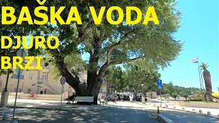 Baška Voda, driving by car, Dalmatia, Croatia, June 2022