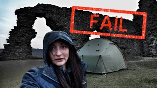 FAILED!!! Wild Camping at a Spooky and Windy Castle