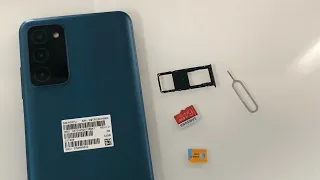 Samsung Galaxy A03 / A03s How to insert and remove SIM Card / SD card