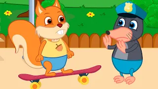 Bridie Squirrel - Intruso em um skate Animé Desenho Infantil em Português Brasil