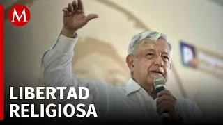 AMLO defiende que lo apoyen con playera de la muerte: "se llama libertad religiosa"