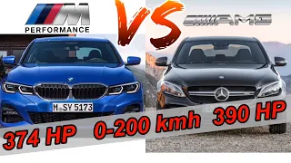 M340i vs C43 AMG | 0-100 + 0-200 km/h | BMW vs MERCEDES