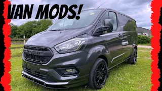 Ford Transit Custom MODS! - New Alloy Wheels, Front Splitter, Roof Spoiler and FORD Grille