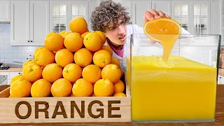 How much juice in 1 kg of oranges?