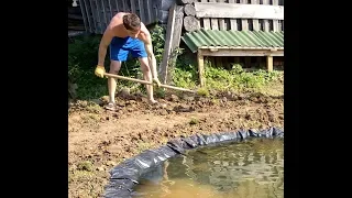 Декоративный пруд своими руками быстро и недорого. Decorative hand made pond, quickly and cheap