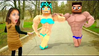 МАЙНКРАФТ ПРОТИВ РЕАЛЬНОЙ ЖИЗНИ! MINECRAFT VS REAL LIFE! Не скажи ВАУ и Не Смейся ЧЕЛЛЕНДЖ Валеришка