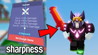 9999% Sharpness VS 50 Players (Roblox Bedwars)