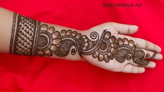 Simple arabic mehndi designs for front hands