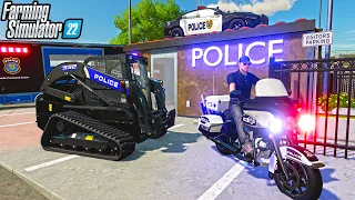 NEW POLICE STATION $2,500,000 (POLICE CHASE) | Farming Simulator 22