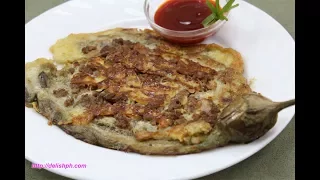 Tortang Talong with Beef Giniling (Eggplant Omelette with Ground Beef)