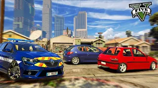 COURSE POURSUITE PEUGEOT 106 & 206 VS GENDARMERIE | GTA V RP MOD